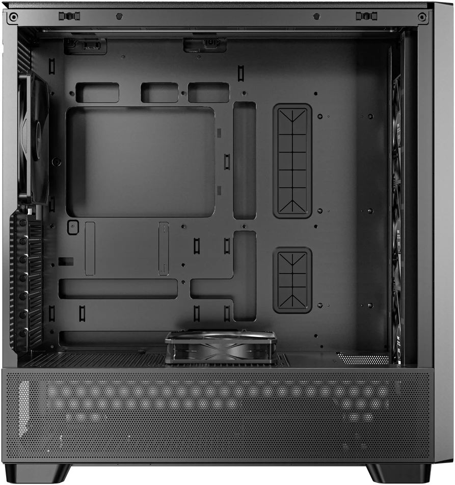 „Antec Flux“ kompiuterio korpusas, vidutinio dydžio bokštas, E-ATX, grūdintas stiklas – Juodas