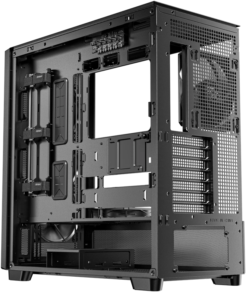 „Antec Flux“ kompiuterio korpusas, vidutinio dydžio bokštas, E-ATX, grūdintas stiklas – Juodas
