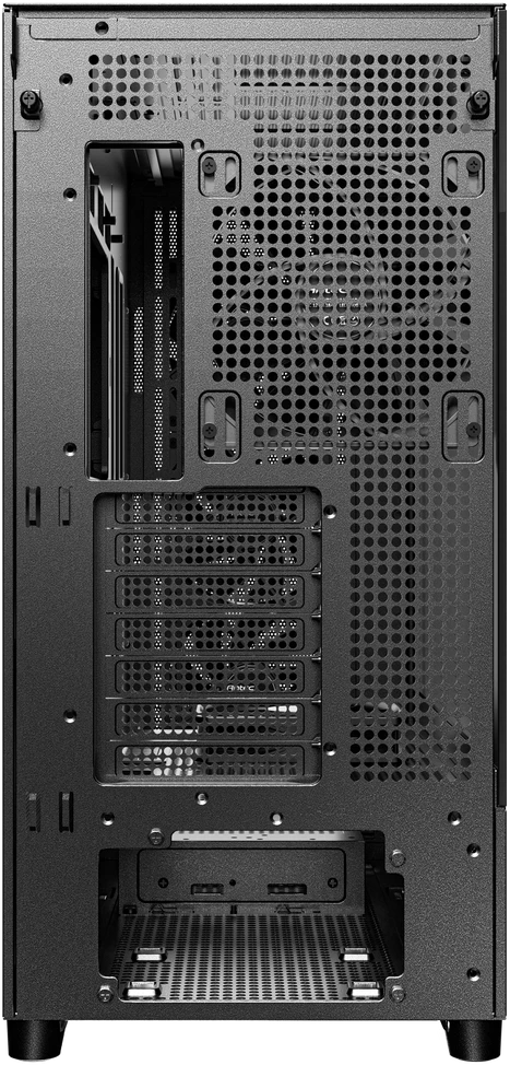 „Antec Flux“ kompiuterio korpusas, vidutinio dydžio bokštas, E-ATX, grūdintas stiklas – Juodas