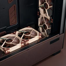 „Antec Flux Pro Noctua Edition“, bokšto tipo korpusas – stiklas/medis, įskaitant NA-FH1 ventiliatoriaus šakotuvą