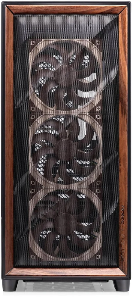 „Antec Flux Pro Noctua Edition“, bokšto tipo korpusas – stiklas/medis, įskaitant NA-FH1 ventiliatoriaus šakotuvą