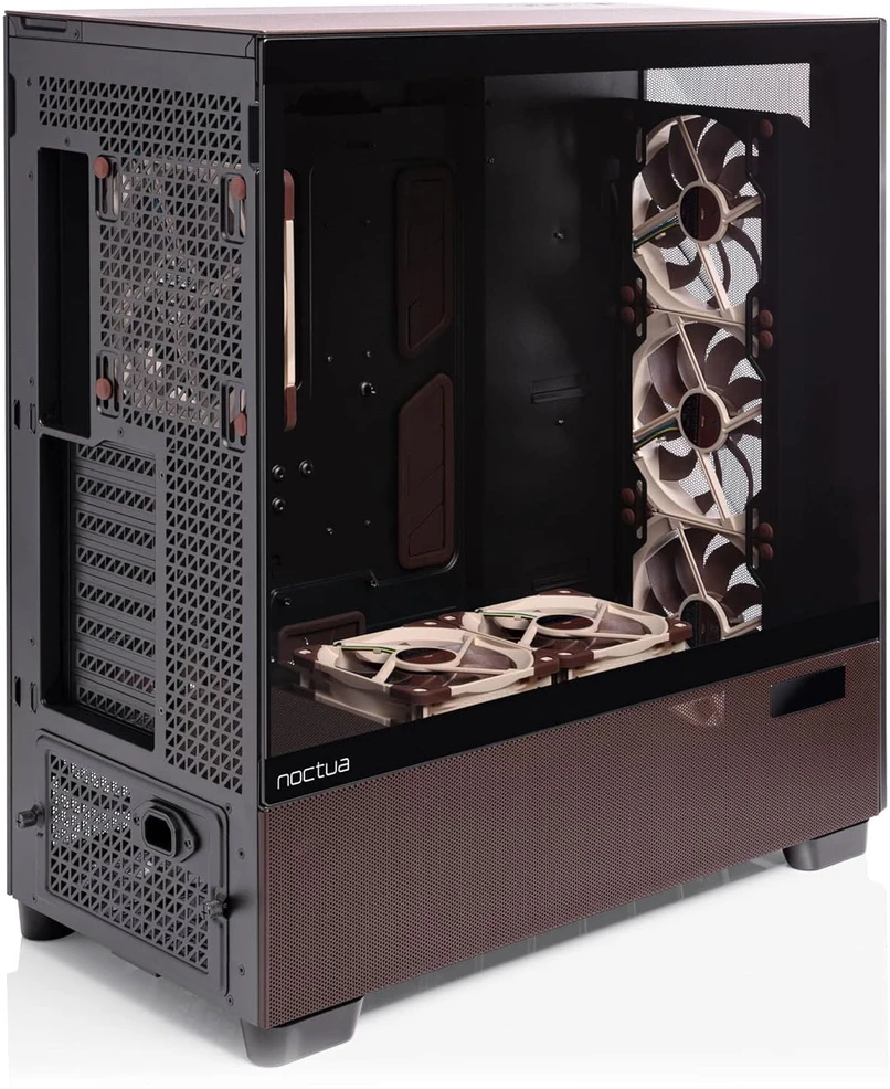 „Antec Flux Pro Noctua Edition“, bokšto tipo korpusas – stiklas/medis, įskaitant NA-FH1 ventiliatoriaus šakotuvą