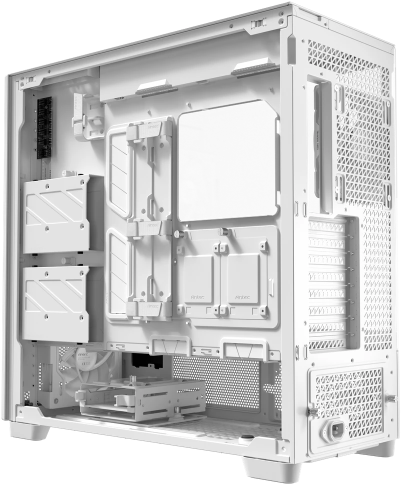 Antec Flux Pro kompiuterio korpusas, full tower, E-ATX, tempered glass – baltos spalvos