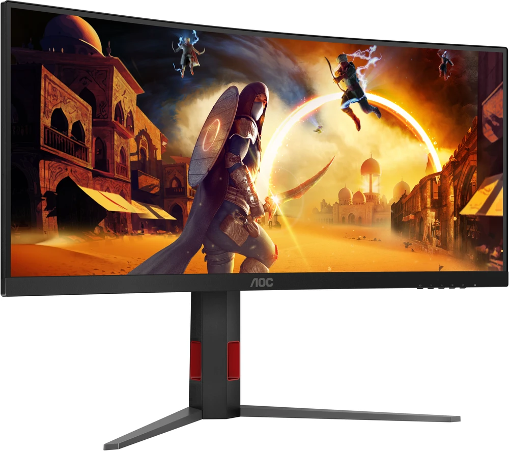 Žaidimų monitorius AOC CU34G4Z, 34" UWQHD (3440x1440) lenktas VA, 21:9, 180Hz, 1ms, FreeSync Premium, HDR