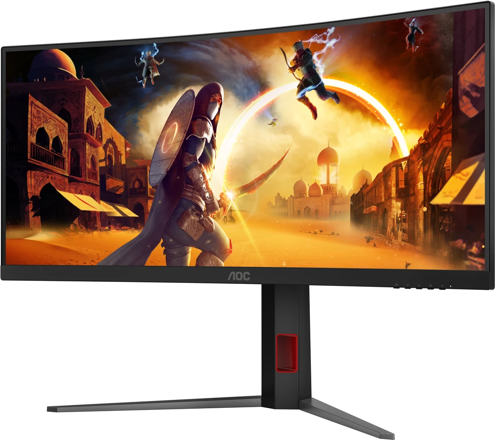 Žaidimų monitorius AOC CU34G4Z, 34" UWQHD (3440x1440) lenktas VA, 21:9, 180Hz, 1ms, FreeSync Premium, HDR