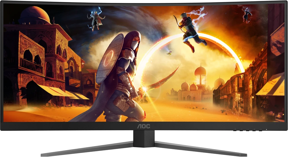 Žaidimų monitorius AOC CU34G4Z, 34" UWQHD (3440x1440) lenktas VA, 21:9, 180Hz, 1ms, FreeSync Premium, HDR