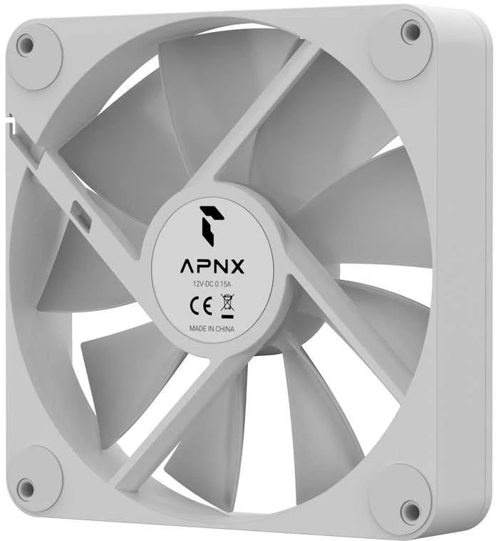 APNX FP1-140 PWM korpuso ventiliatorius, ARGB, – 140mm, baltos spalvos