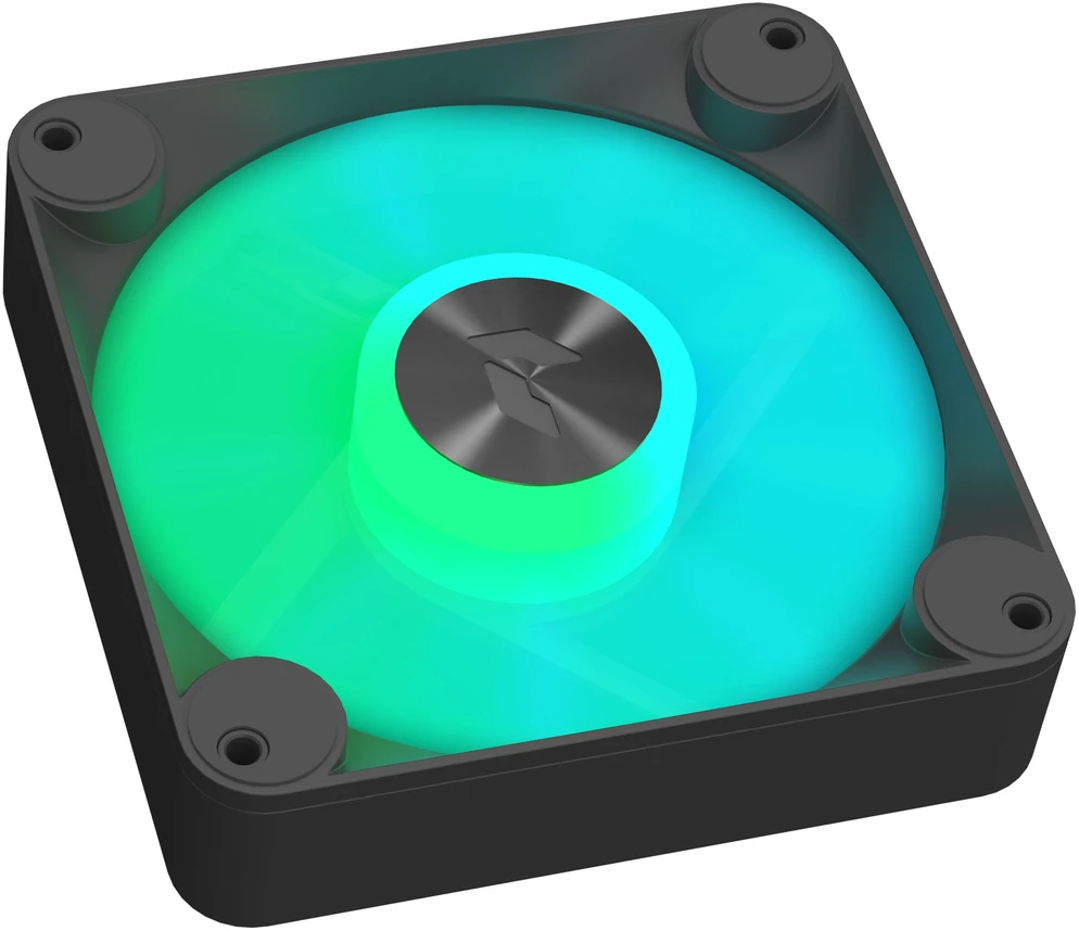 APNX FP1-R PWM Fan, Reverse Blade, PWM, ARGB – 3-Pack, Juodas