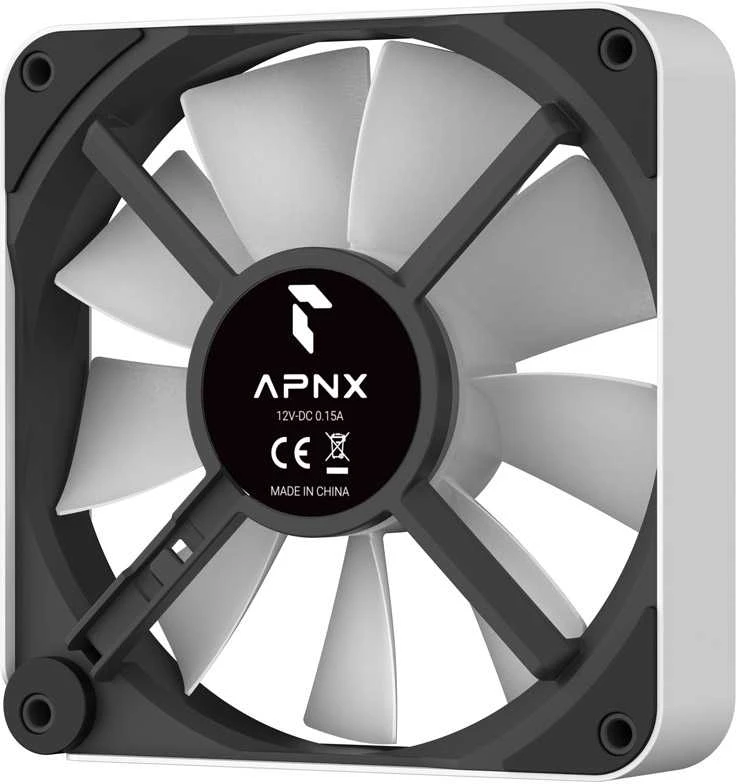 APNX FP2-120 PWM korpuso ventiliatorius, ARGB – 120mm, baltos spalvos