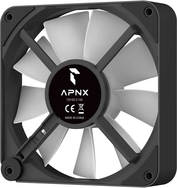 APNX FP2-120 PWM korpuso ventiliatorius, ARGB – 120mm, juodos spalvos