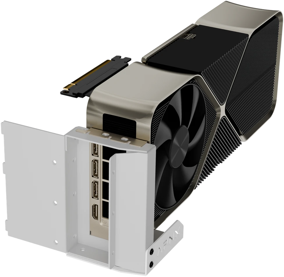 APNX Vertical GPU Mounting Kit 2 – baltos spalvos