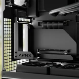 Juodas APNX vertikalus GPU laikiklis kompiuterio korpuse