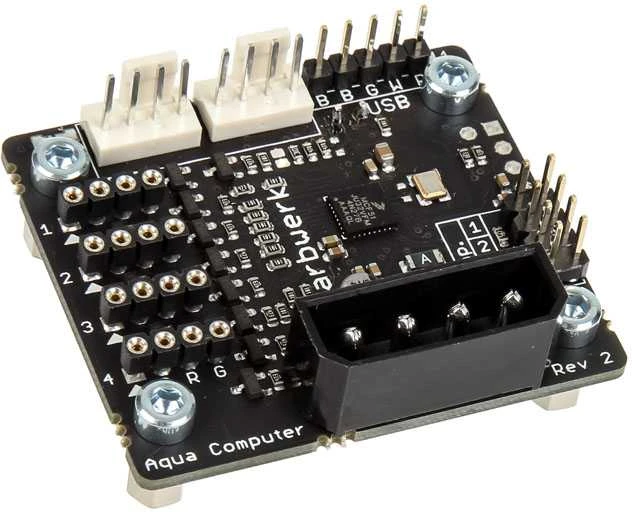 aqua computer aqua kompiuteris farbwerk USB, Bluetooth ir aquabus variantas