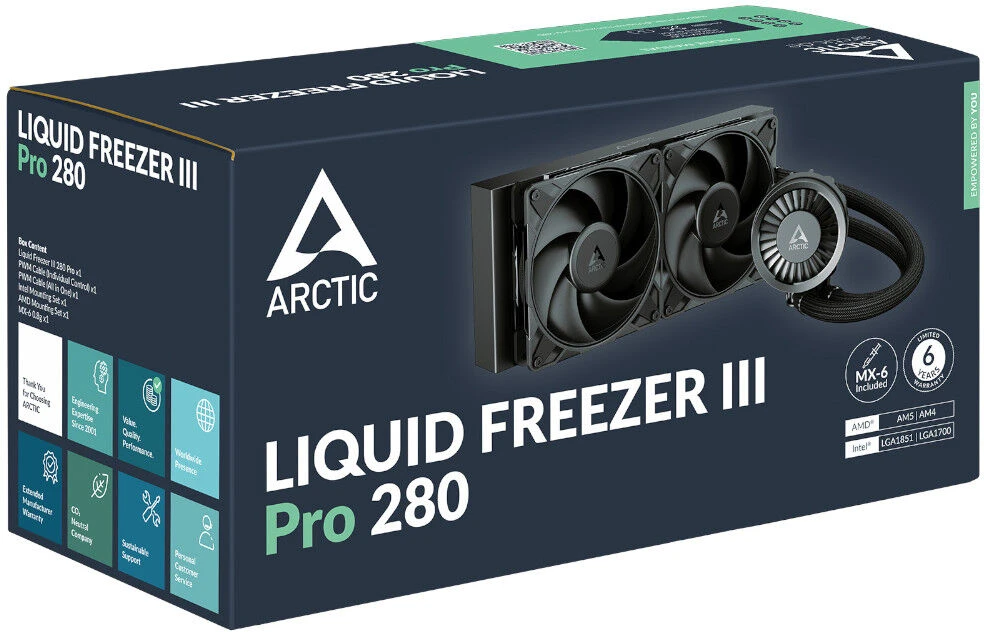 ARCTIC Liquid Šaldiklis III Pro - 280 procesoriaus aušintuvas