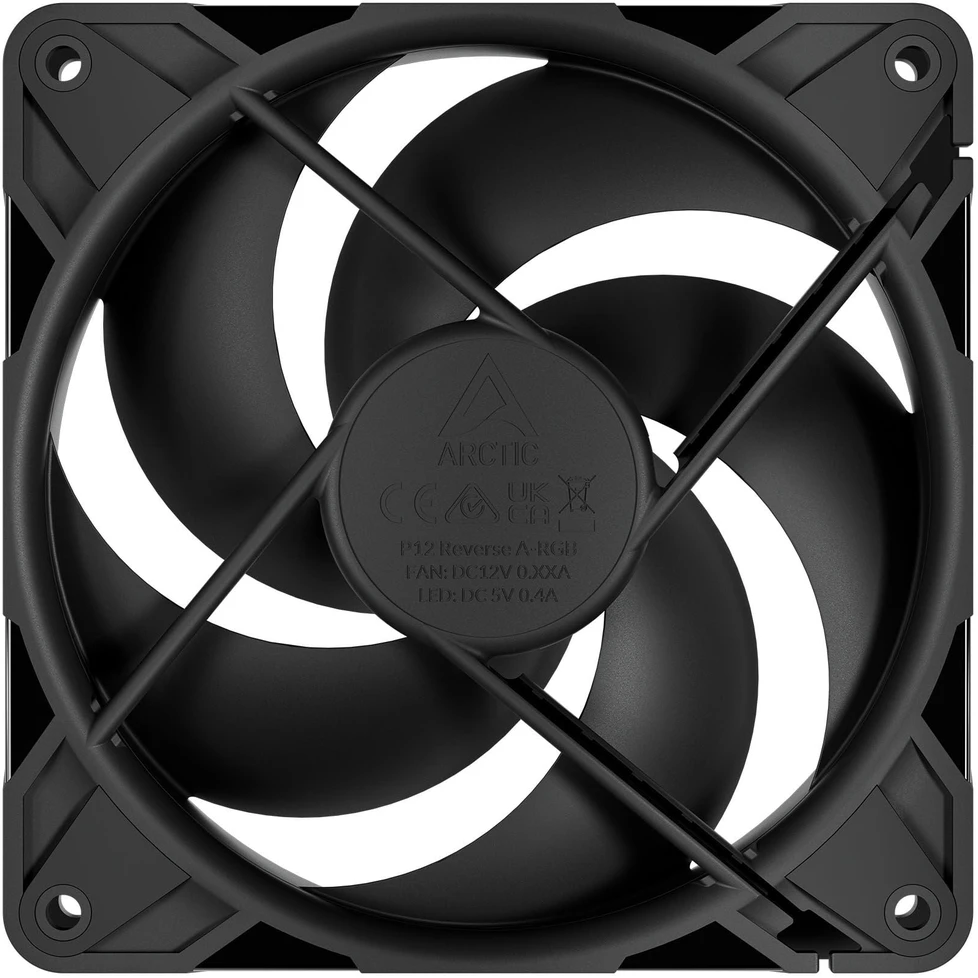 ARCTIC P12 Pro reversinis ventiliatorius, PWM – 120 mm, juodas, 3 vnt. pakuotėje