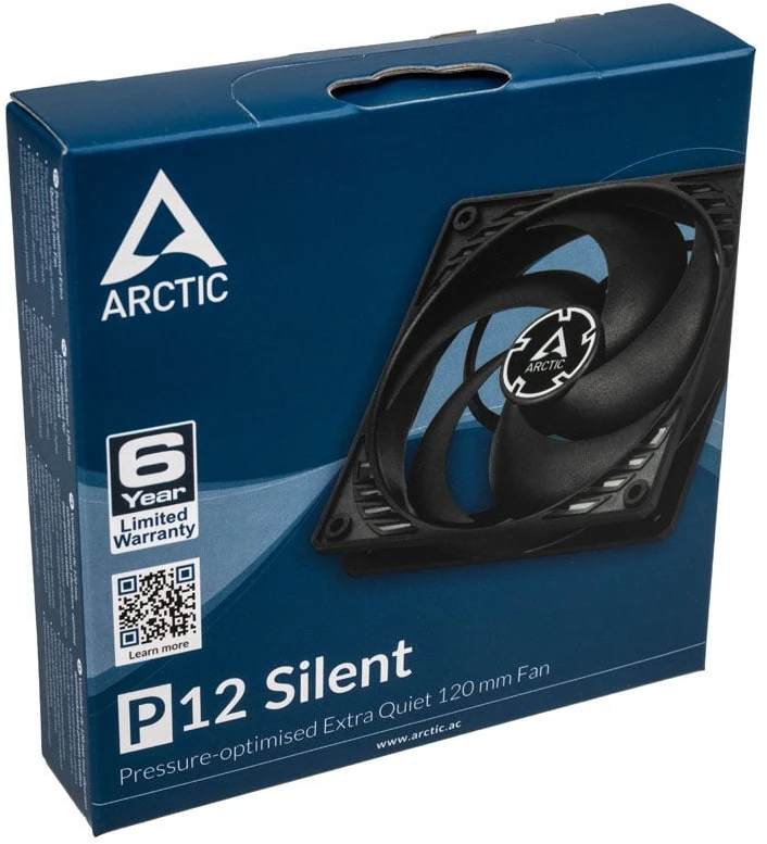 ARCTIC P12 Silent Kompiuterio korpusui Aušintuvas 12 cm Juoda