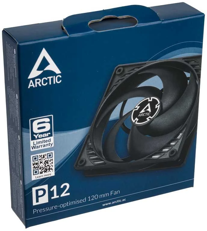 ARCTIC P12 Kompiuterio korpusui Aušintuvas 12 cm Juoda
