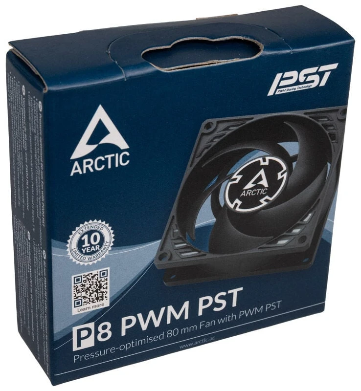 Arctic Cooling ARCTIC P8 PWM PST Kompiuterio korpusui Ventiliatorius 8 cm Juoda