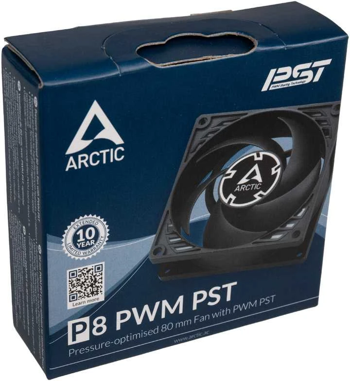 Arctic Cooling ARCTIC P8 PWM PST Kompiuterio korpusui Ventiliatorius 8 cm Juoda