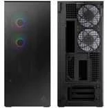 ARCTIC Xtender kompiuterio korpusas, Midi-Tower, E-ATX, RGB, Tempered Glass – includes vertical GPU mount & riser cable, juodos spalvos