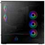 ARCTIC Xtender kompiuterio korpusas, Midi-Tower, E-ATX, RGB, Tempered Glass – includes vertical GPU mount & riser cable, juodos spalvos