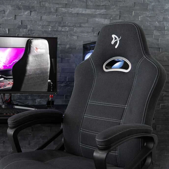 Žaidimų kėdė Arozzi Enzo Woven Fabric Gaming Chair, Tamsiai pilka