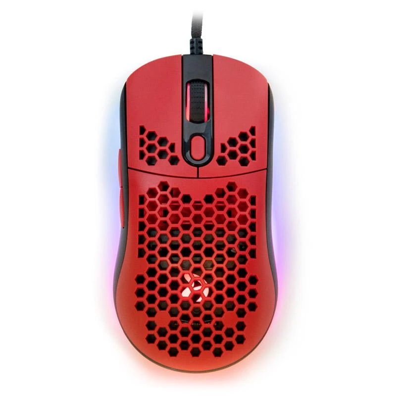 Arozzi Favo Ultra Light Pelė žaidimams, RGB LED light, Raudona/Juodas, Pelė žaidimams