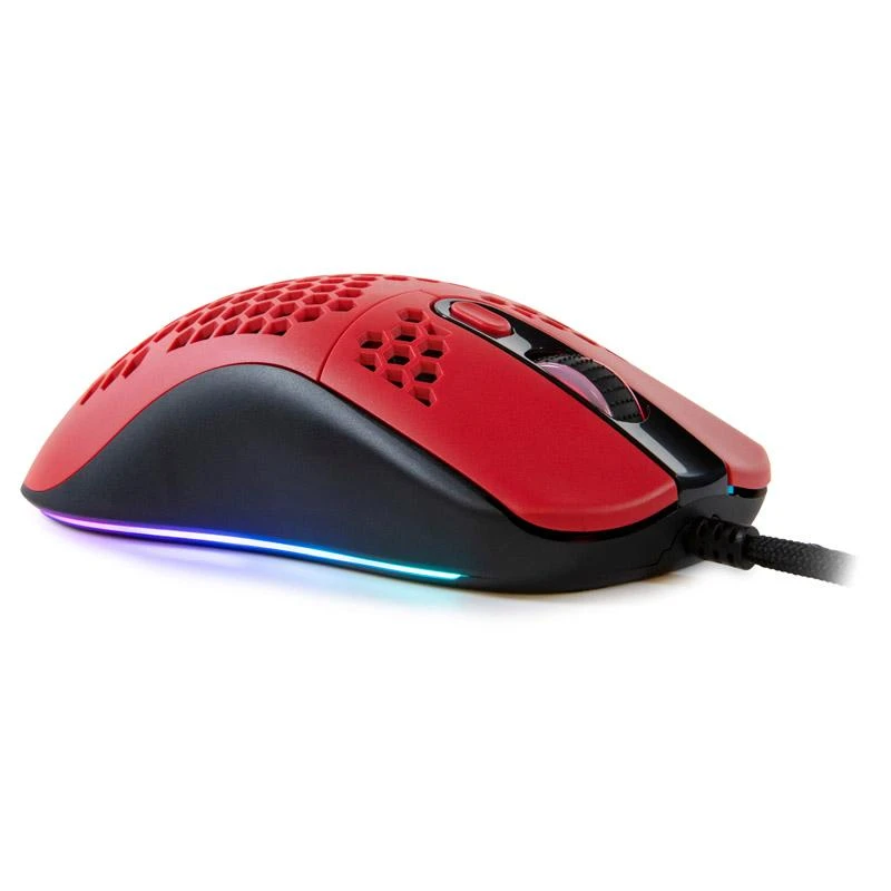 Arozzi Favo Ultra Light Pelė žaidimams, RGB LED light, Raudona/Juodas, Pelė žaidimams