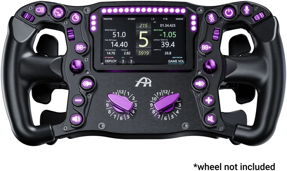 Ascher Racing Knob Kit Pro Steering Wheel Priedas, CNC Aliuminio, Artura Ultimate/Pro - Violetinė
