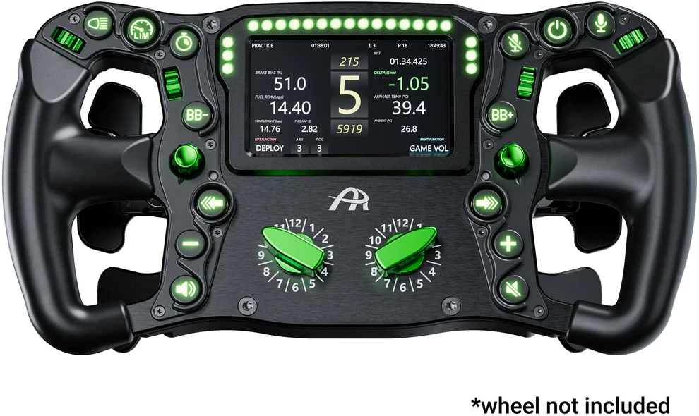 Ascher Racing Knob Kit Pro Steering Wheel Priedas, CNC Aliuminio, Artura Ultimate/Pro - žalias