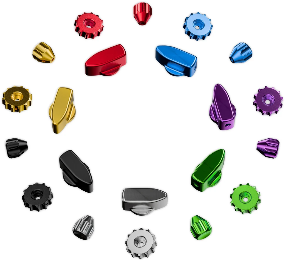 Ascher Racing Knob Kit Pro Steering Wheel Priedas, CNC Aliuminio, Artura Ultimate/Pro - žalias