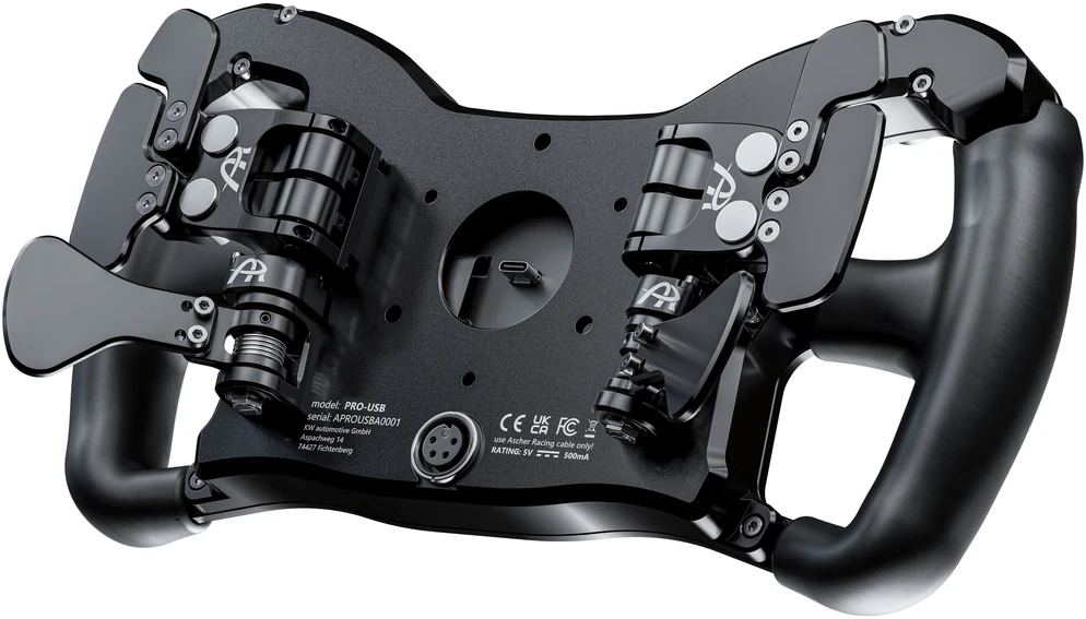 Ascher Racing Pro-USB Juodas Edition