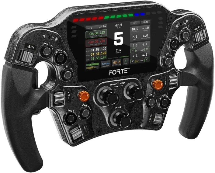Asetek SimSports Forte Formula Pro Button Box, 4.3-inch LCD, RGB – juodas