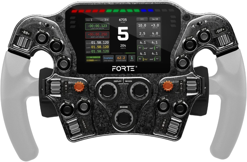 Asetek SimSports Forte Formula Pro Button Box, 4.3-inch LCD, RGB – juodas