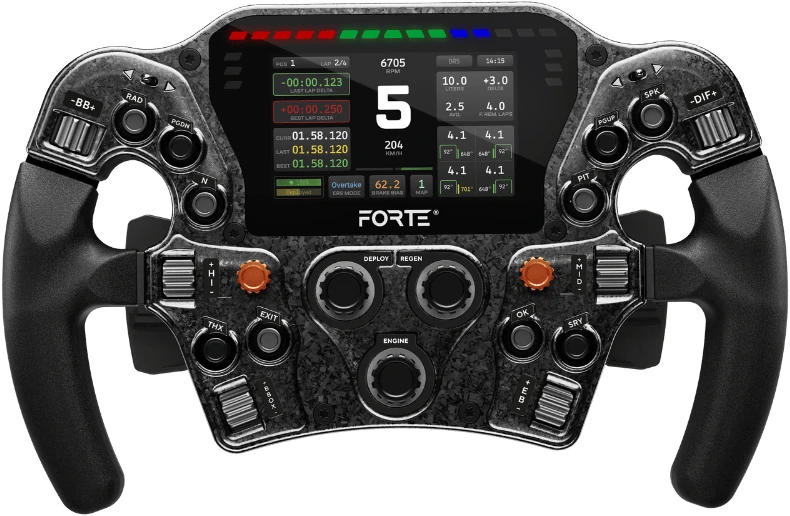 Asetek SimSports Forte Formula Pro Button Box, 4.3-inch LCD, RGB – juodas