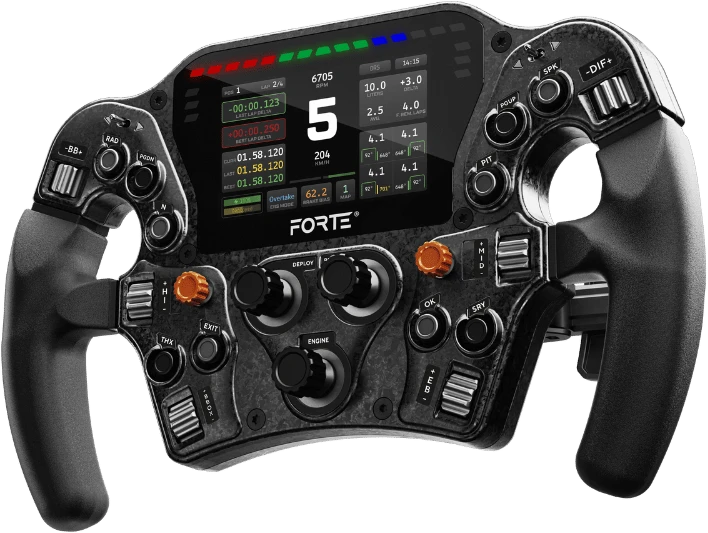 Asetek SimSports Forte Formula Pro Button Box, 4.3-inch LCD, RGB – juodas