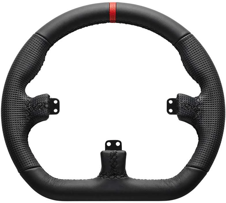 Asetek SimSports GT Rim – Closed D, Leather – juodas