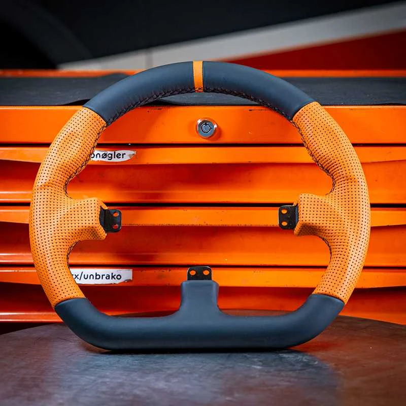 Asetek Simsports „Acetek SimSports GT“ ratlankis – uždaras D, odinis – oranžinės spalvos