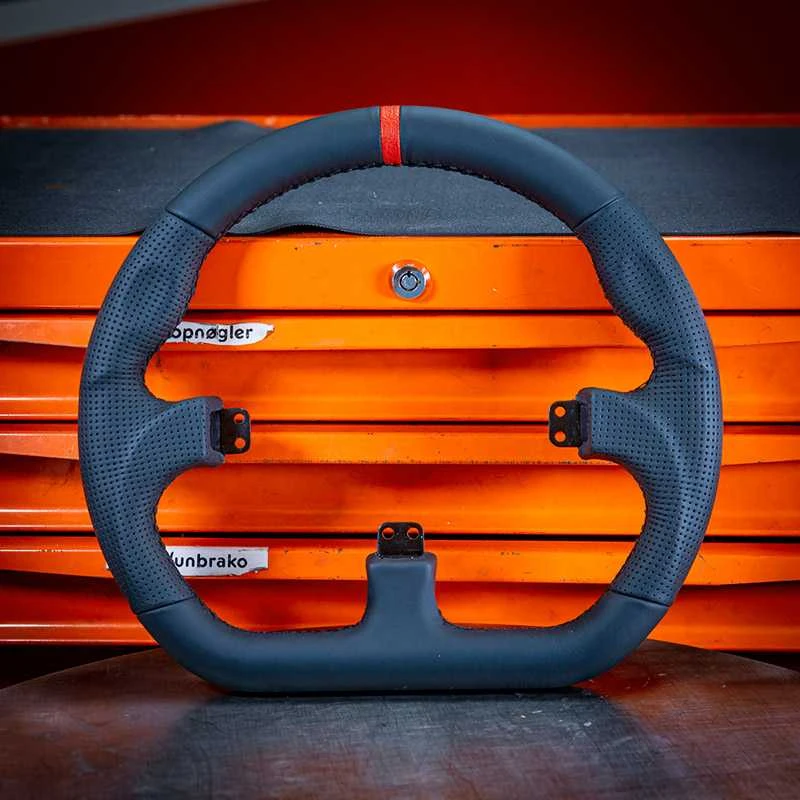 Asetek SimSports GT Rim – Closed D, Leather – juodas