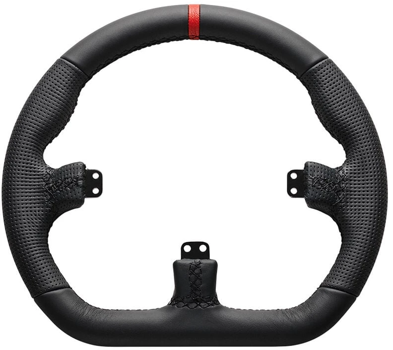 Asetek SimSports GT Rim – Closed D, Leather – juodas