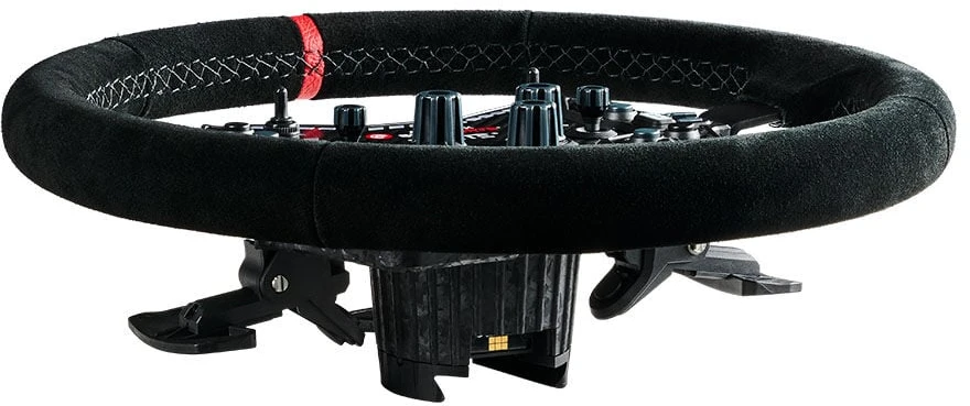 Asetek SimSports GT Rim, curved, 340 mm – juodas, suede