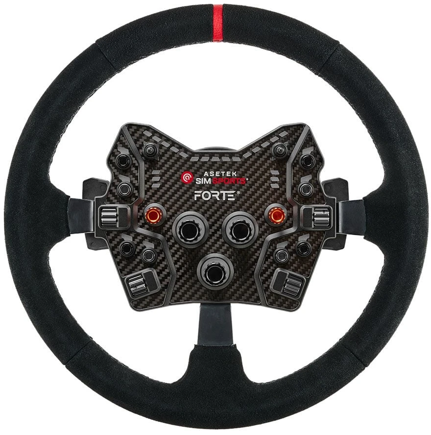 Asetek SimSports GT Rim, curved, 340 mm – juodas, suede