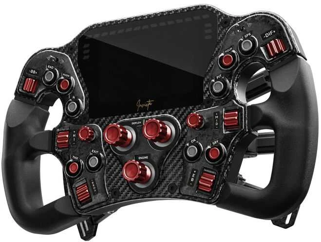 Asetek „SimSports Invicta Formula“ laikrodis, 4,3 colio LCD ekranas, USB-C – raudonas ant juodo fono