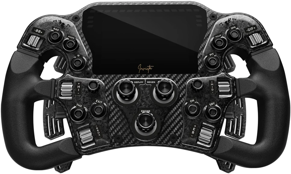 Asetek SimSports Invicta Formula Steering Wheel - juodas + The Invicta Wheelbase (27 Nm)