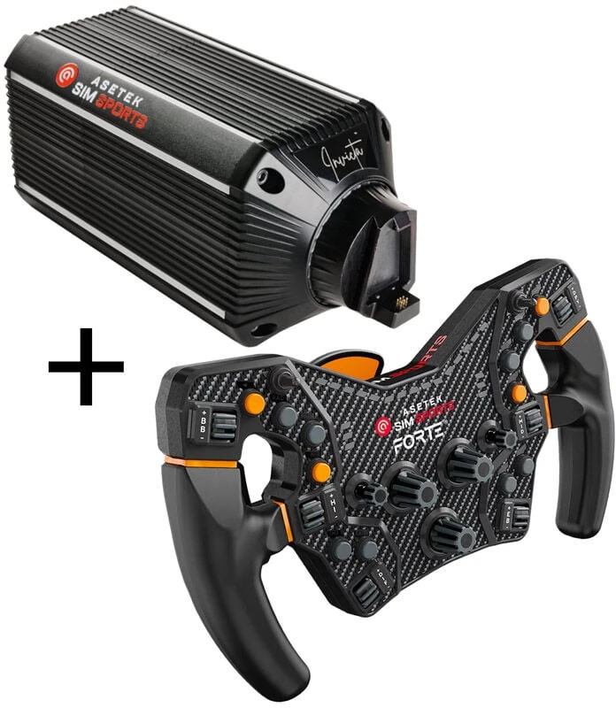 „Asetek SimSports Invicta“ ratų bazė (27 nm) + „Forte Formula“ ratlankiai