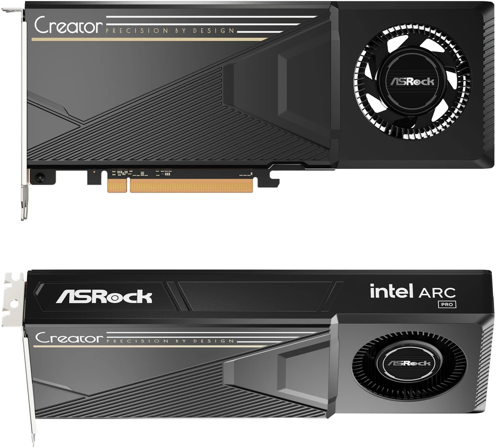 Vaizdo plokštė Grafikos plokštė ASRock Intel Arc Pro B70 Creator, 32GB GDDR6, 4x DisplayPort