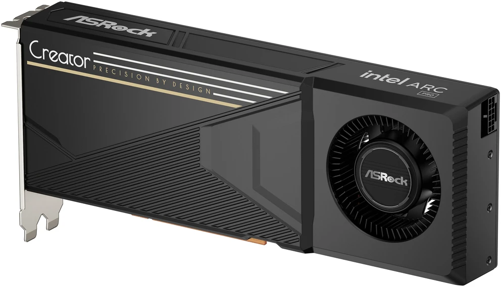 Vaizdo plokštė Grafikos plokštė ASRock Intel Arc Pro B70 Creator, 32GB GDDR6, 4x DisplayPort