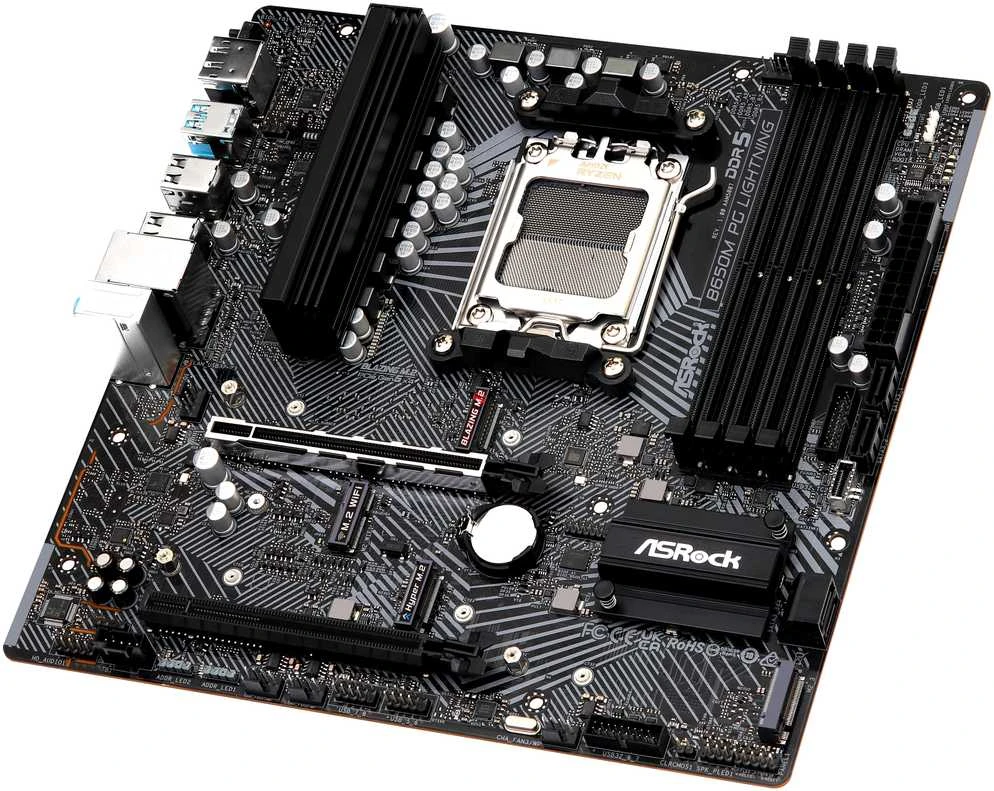 ASROCK B650M PG LIGHTNING AM5 mATX 4x DDR5 2.5G LAN