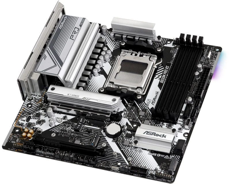 Pagrindinė plokštė ASRock B650M Pro RS, AM5, Micro-ATX, DDR5