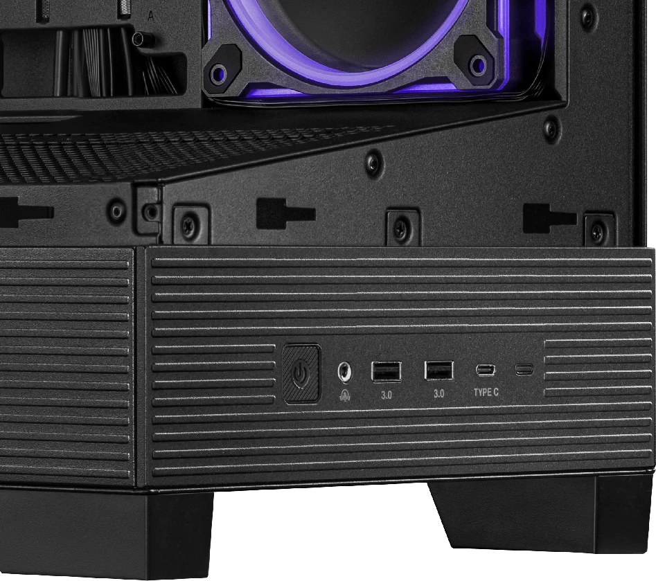 ASUS A31 PLUS TG ARGB kompiuterio korpusas Midi Tower su skaidriu šoniniu langu, suderinamas su ATX / BTX / MicroATX / Mini-ITX, juodos spalvos